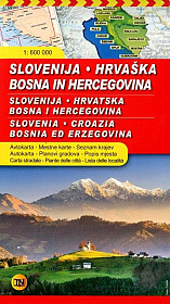 Avtokarta Slovenija, Hrvaška, Bosna 1 : 600 000