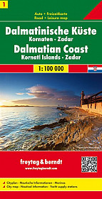 Dalmatinska obala in Kornati 1:100.000