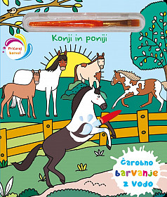 Konji in poniji - Čarobno barvanje z vodo