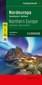 Severna Evropa, Skandinavija, Baltrske države 1: 2000.000 (novo)