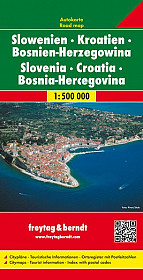 Slovenija, Hrvaška, Bosna 1:500 000.