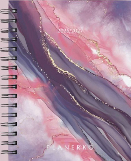Planerko: Šolski planer 26/27 (Blush Marble)