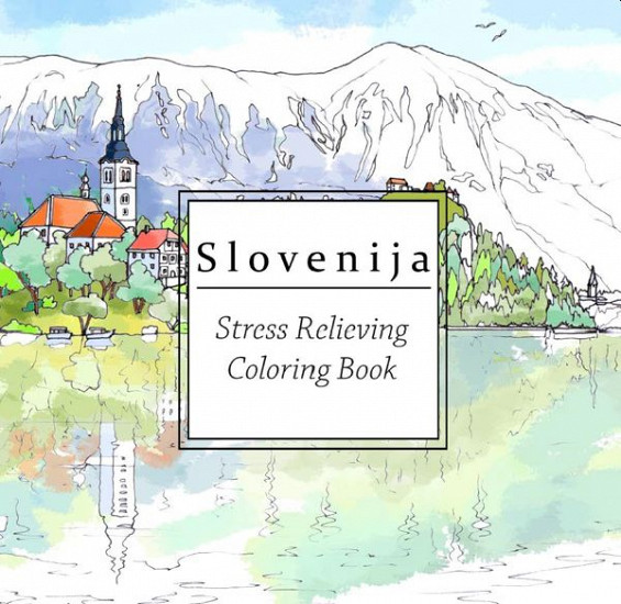 Slovenija: Stress Relieving Coloring Book