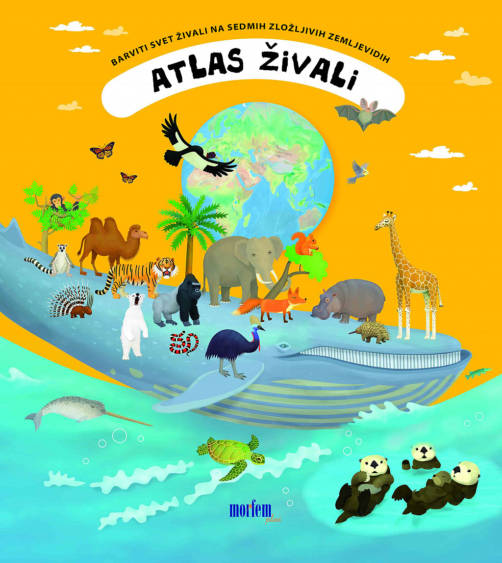 Atlas živali: barviti svet živali na 7 zložljivih zemljevidih	