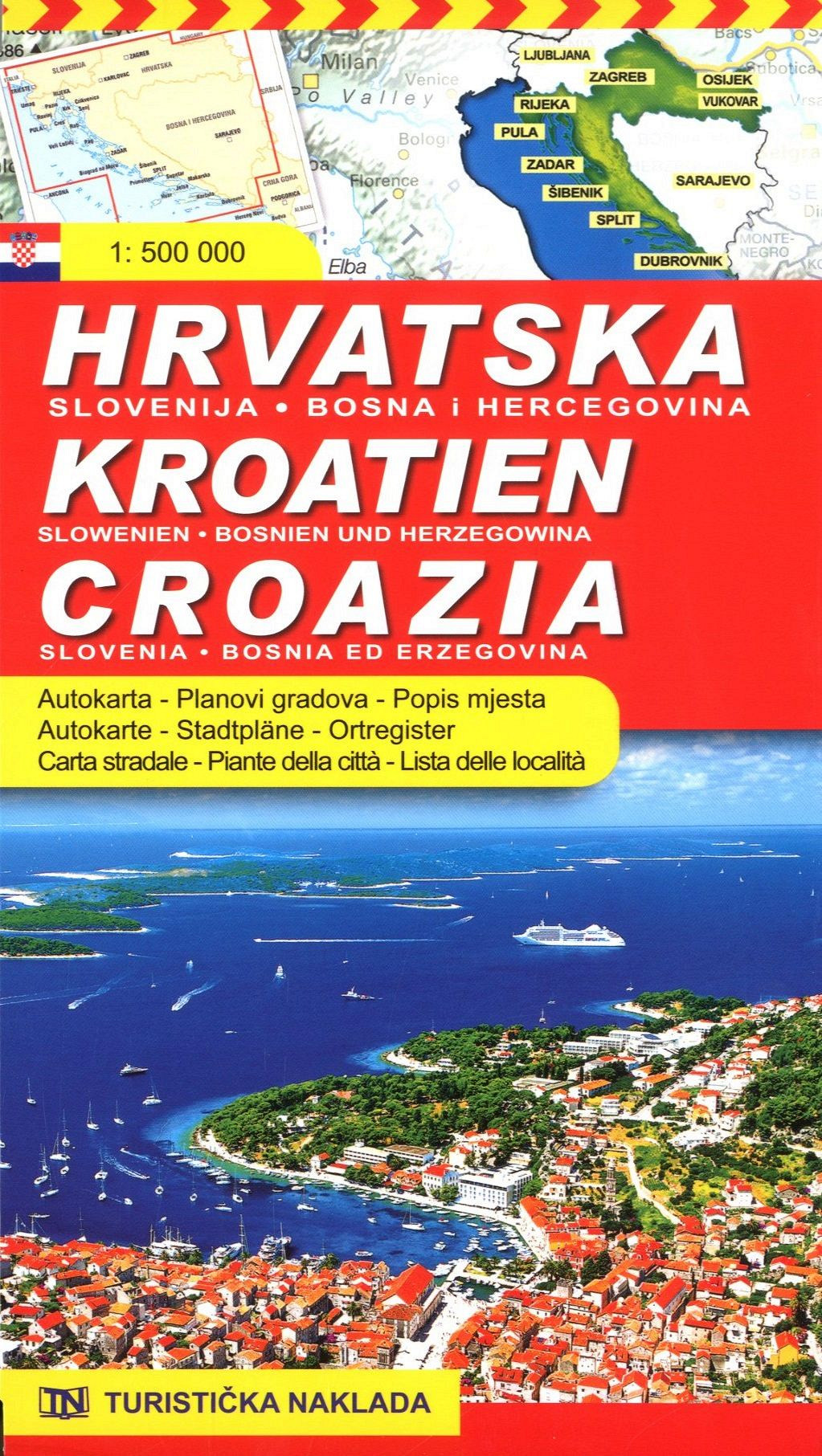 Hrvatska, BIH, Slovenija AK 1 : 500 000