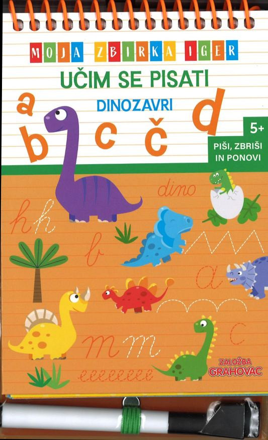 Učim se pisati: Dinozavri 5+
