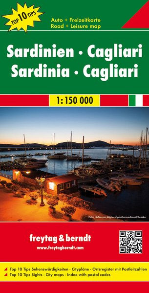 Sardinija-Cagliari 1:150 000 (Top 10 znamenitosti)