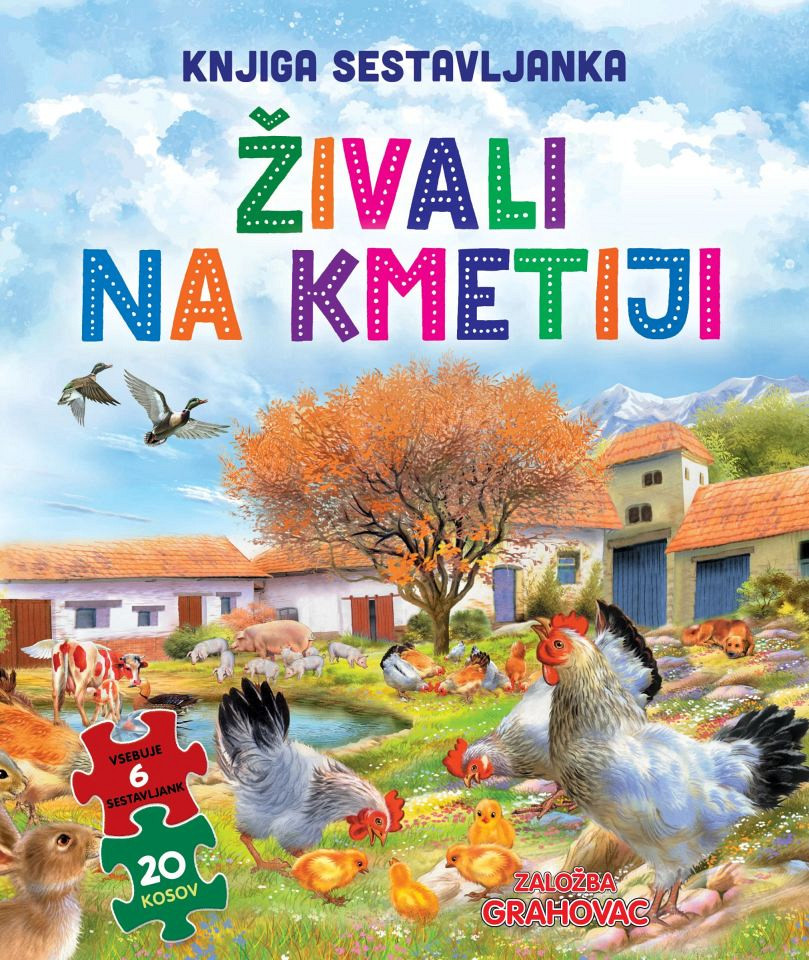 Živali na kmetiji (Knjiga sestavljanka)