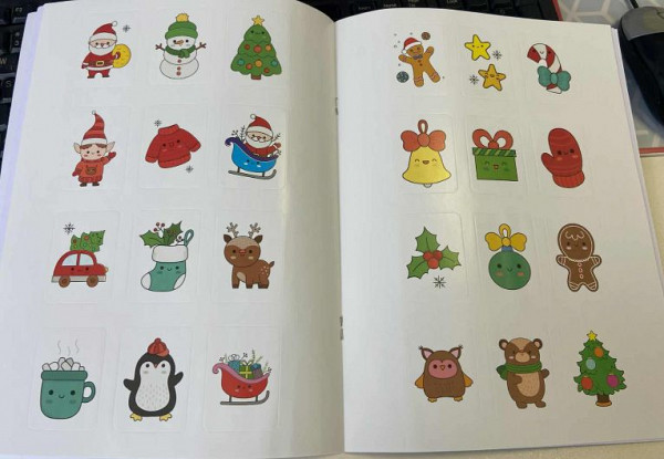 Moja prva božična pobarvanka (z nalepkami)