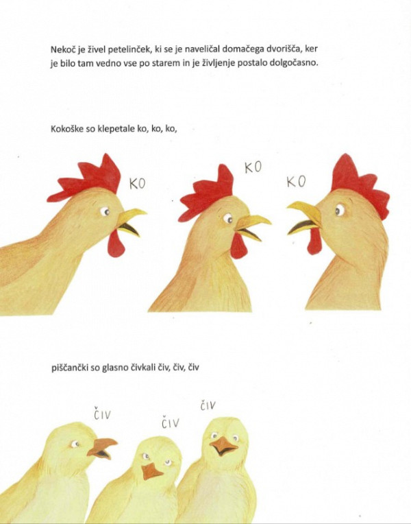 Pravljica o petelinčku, ki se na vasi dolgočasi