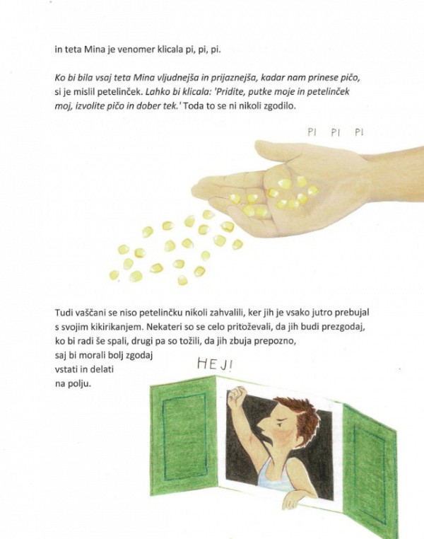 Pravljica o petelinčku, ki se na vasi dolgočasi