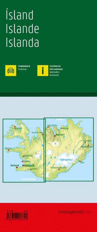 Islandija 1:400.000 (mehke platnice)