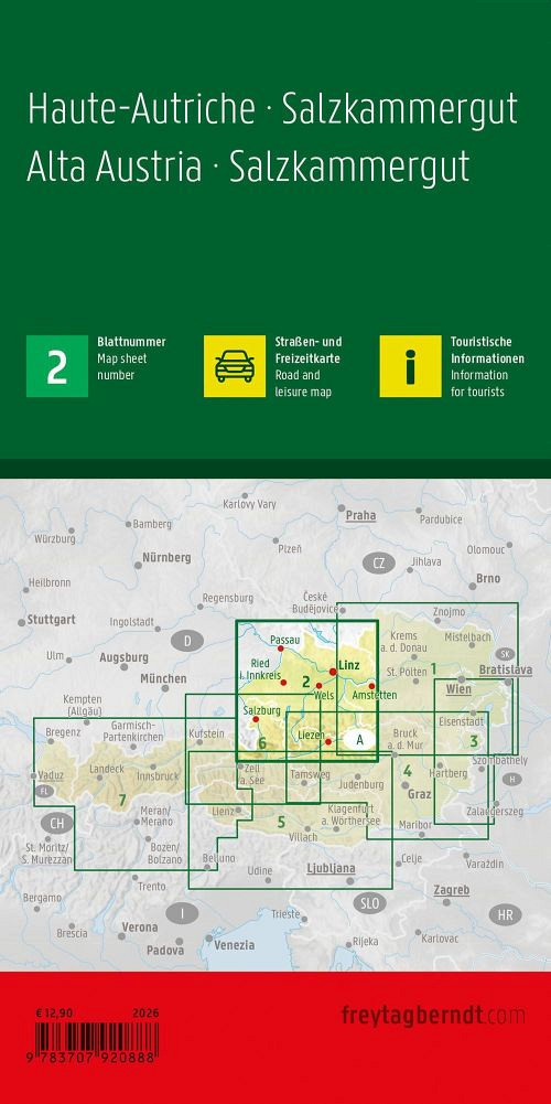 Zgornja Avstrija – Salzkammergut 1:200.000