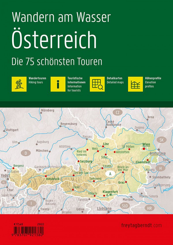 Avstrija: Pohodne poti ob vodi 1:50.000 (75 najlepših tur)