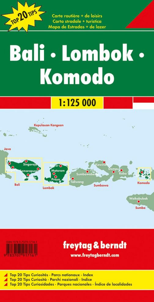 Bali - Lombok - Komodo 1:125.000 (Top 20 Tips)