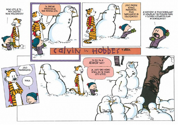 Calvin in Hobbes: Poblazneli morilski pragozdni maček (znak Zlata hruška)