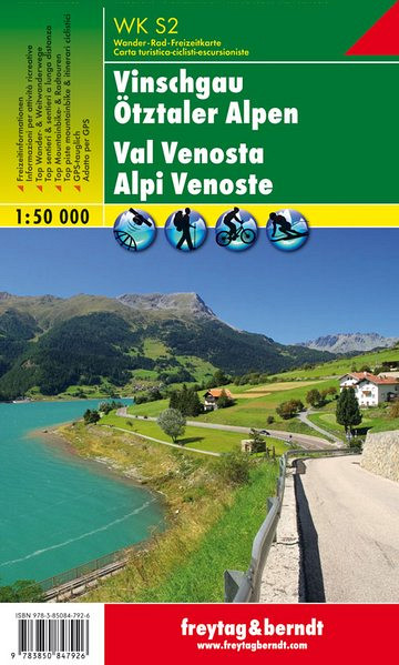 Dolina Vinšgau - Ötztalske Alpe 1:50.000 (turistična karta)