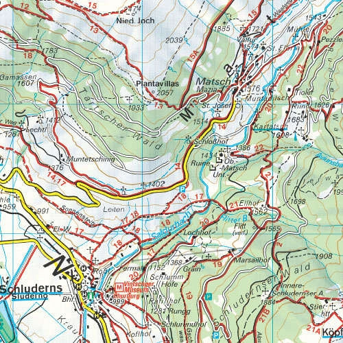 Dolina Vinšgau - Ötztalske Alpe 1:50.000 (turistična karta)