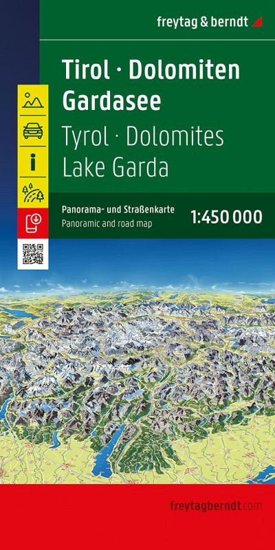Tirolska – Dolomiti – Gardsko jezero – Panorama 1:450.000