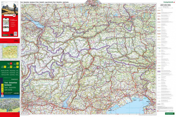 Tirolska – Dolomiti – Gardsko jezero – Panorama 1:450.000