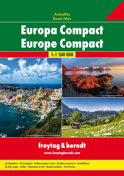 Evropa - Kompaktna avtokarta 1:1.500.000