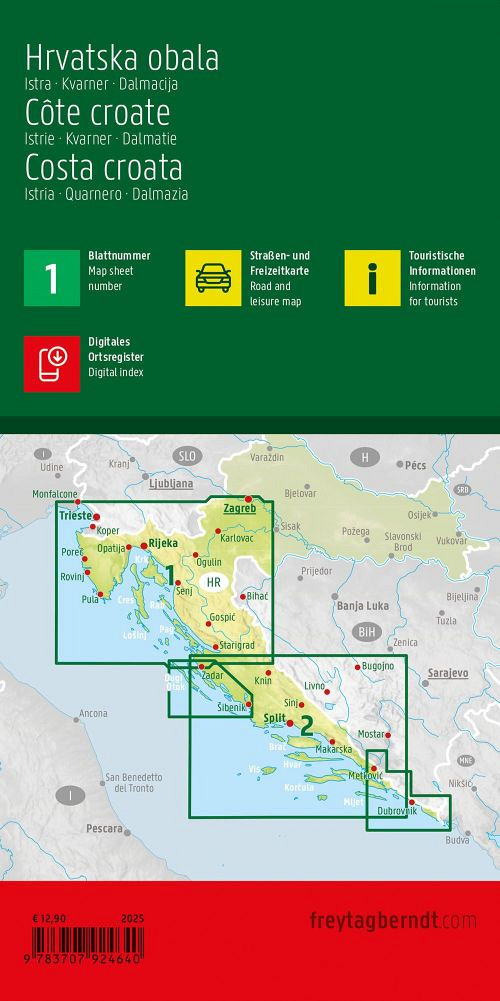 Hrvaška obala 1:200.000