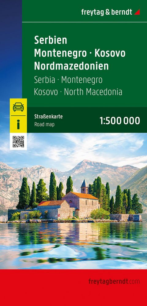 Srbija, Črna gora, Kosovo, Severna Makedonija 1:500.000