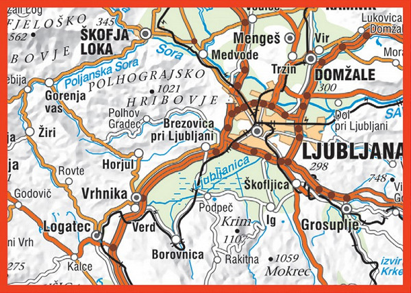 Ljubljana in okolica - 1:50.000