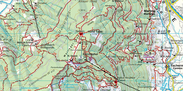 Merano in okolica 1:25.000 (turistična karta)