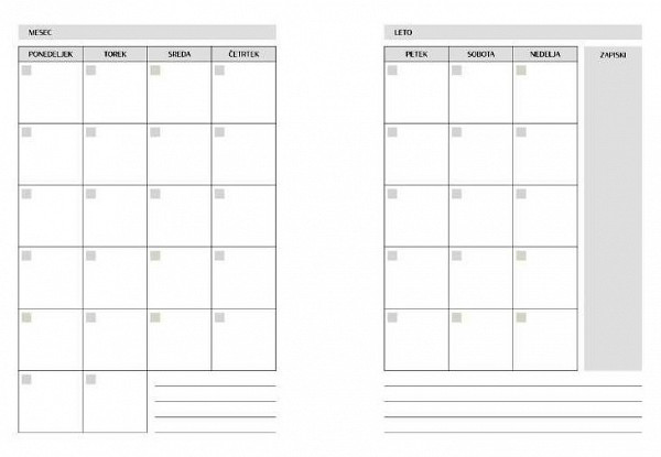 Letni planer: Midnight Blue (nedatiran planer)