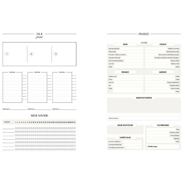 Letni planer: Infinite turquoise 2026