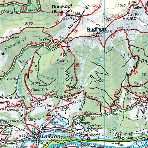 Pustertal, Bruneck, Tre cime 1:50.000 (turistična karta)