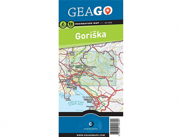 Rekreacijska karta Goriška (GeaGo) - Plastificirana