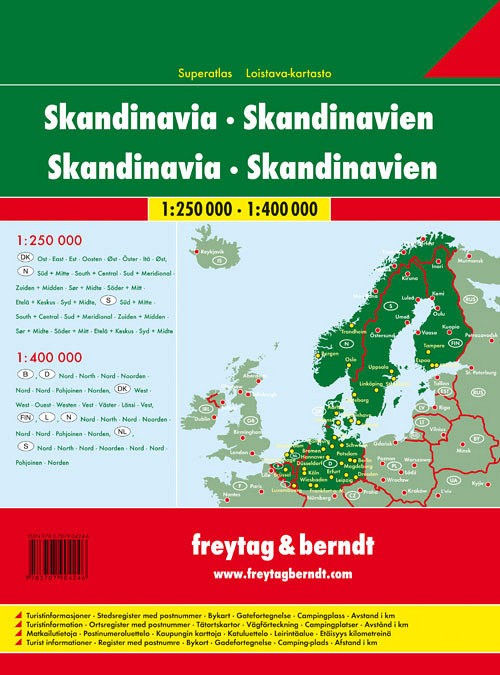 Skandinavija 1:250.000 – 1:400.000 (Superatlas)