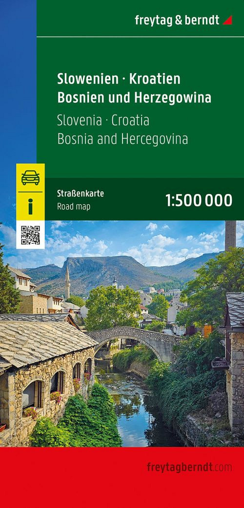 Slovenija, Hrvaška, Bosna 1:500 000
