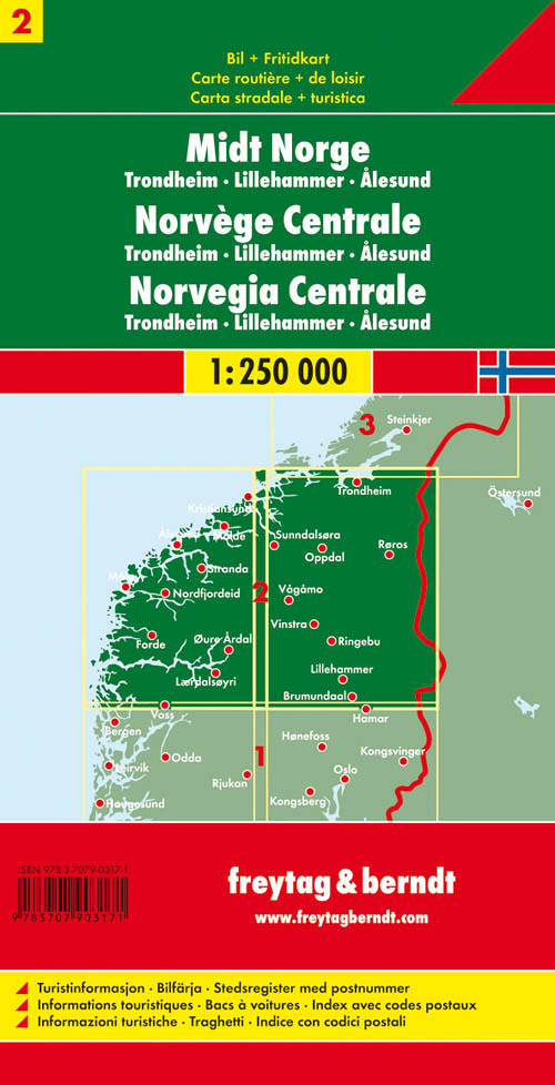 Srednja Norveška 1:250.000