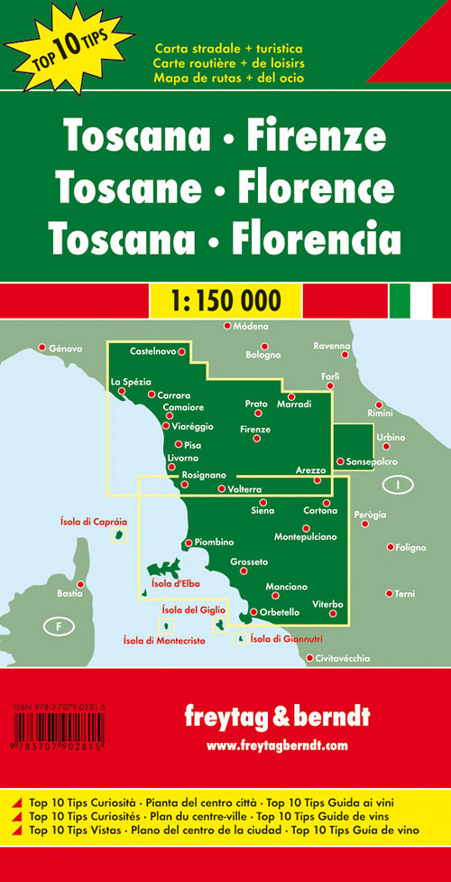 Toskana (Firence) 1:150.000 (Top 10 znamenitosti)