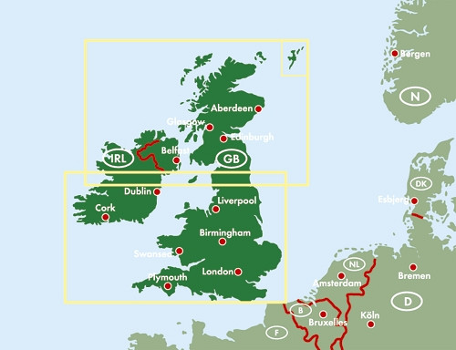 Velika Britanija in Irska 1:700.000